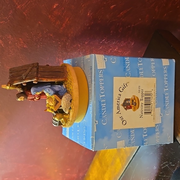 NIB - Our America Nativity Scene Candle Jar Topper - Baby Jesus!! - Picture 4 of 9